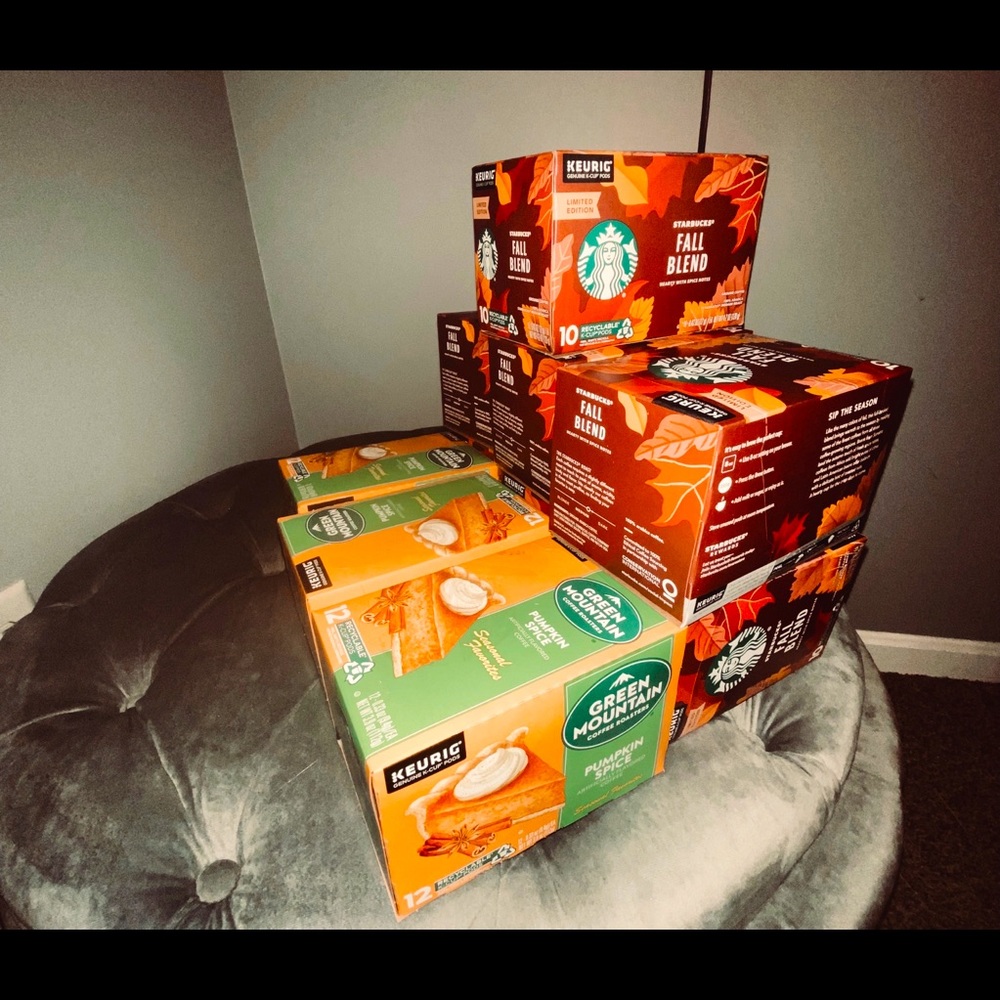 10 new boxes of fall Starbucks and Green Mountain Kcups  ☺️🥂